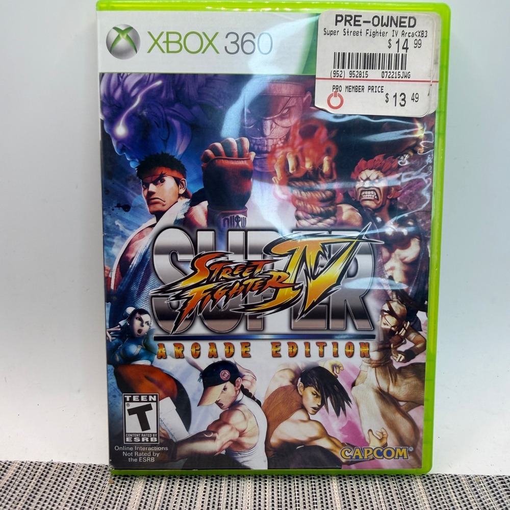 Super Street Fighter IV Arcade Edition Xbox 360 Capcom Fighting Game 39 Fighters